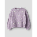 Name It Mauve Shadows Birch Hearts Nmfogusse Ls Strik