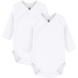 Petit Bateau White Langærmet Body 3-Pak