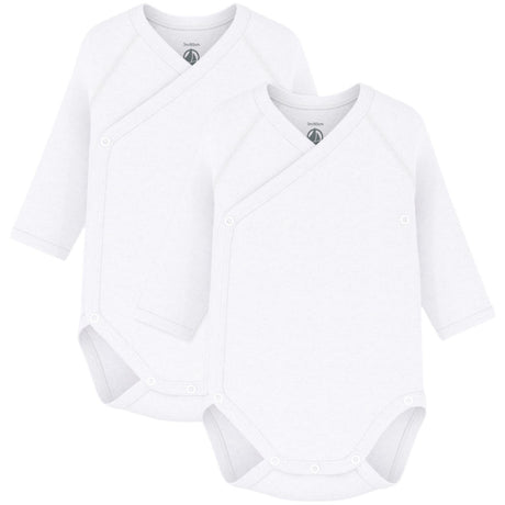 Petit Bateau White Langærmet Body 3-Pak