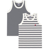 Petit Bateau Navy Stripe Undertrøje 2-Pak