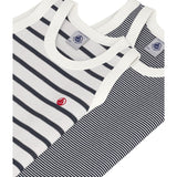 Petit Bateau Navy Stripe Undertrøje 2-Pak