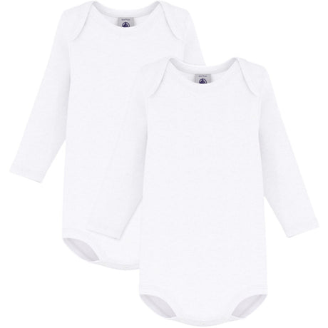 Petit Bateau White Langærmet Body 2-Pak