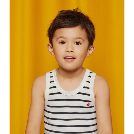 Petit Bateau Navy Stripe Undertrøje 2-Pak