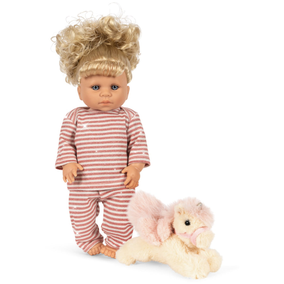 Konges Sløjd Rose Cream Stripe Noemi Enhjørning Dukke