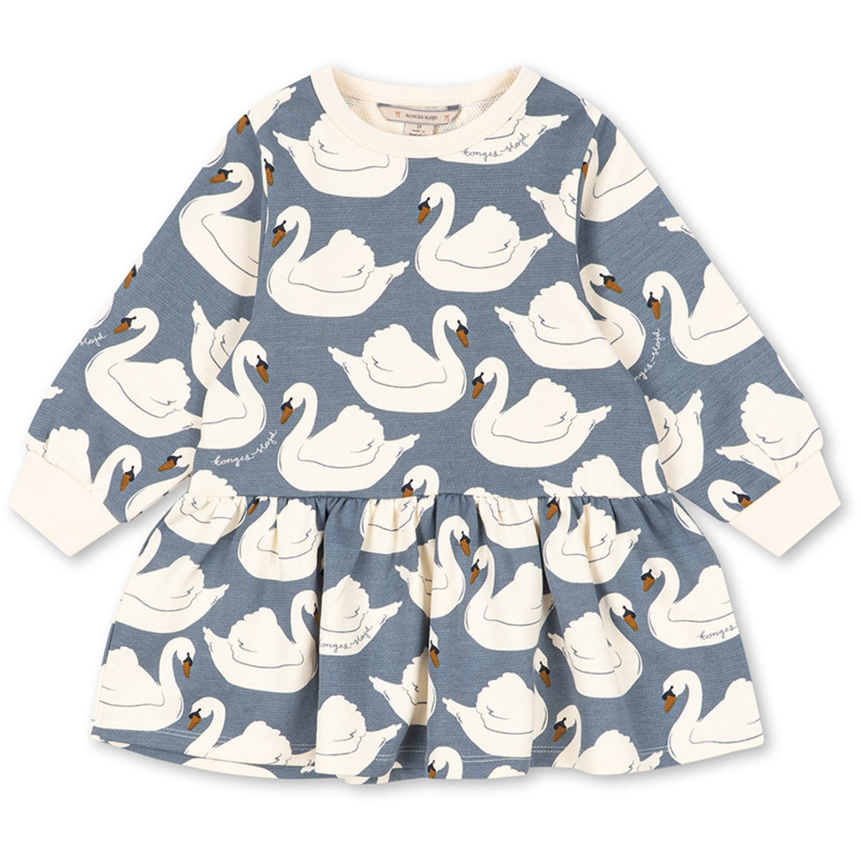 Konges Sløjd Swan Loupy Print Sweat Kjole Gots
