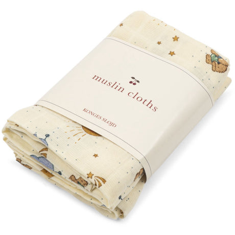 Konges Sløjd Cucciolo 3 Pak Muslin Cloth Gots