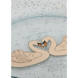 Konges Sløjd Swan Blue Sparkly Dinner Sæt