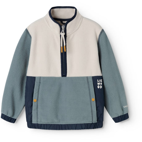 LIEWOOD Classic Navy Mix Wynn Fleece Half Zip Skjorte