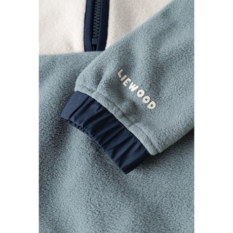 LIEWOOD Classic Navy Mix Wynn Fleece Half Zip Skjorte