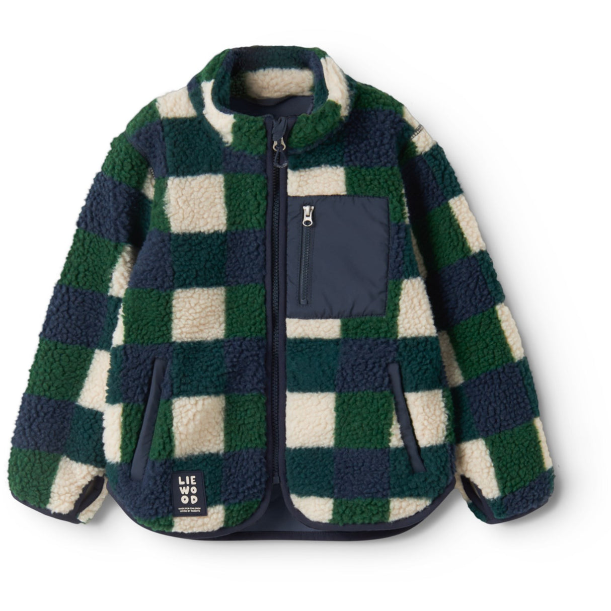 LIEWOOD Mega Check / Bright Garden Nolan Pile Jakke