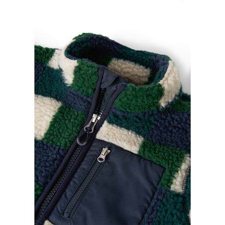 LIEWOOD Mega Check / Bright Garden Nolan Pile Jakke