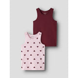 Name It Parfait Pink Nmftank Top 2P Cutie Heart Noos
