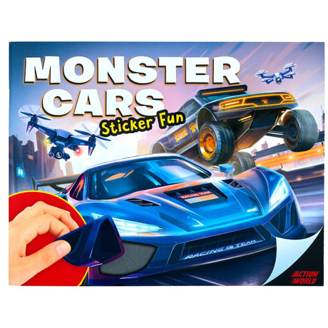 Dino World + Action Monster Cars Klistermærke Sjov