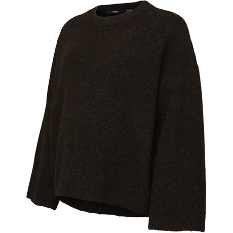 Vero Moda Maternity Chocolate Torte Color 14 Opt-2 Vmmsupreme Ls Loose O-Neck Pullover
