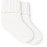 MarMar Gentle White Newborn Strømper Scallop 2-pack Strømper