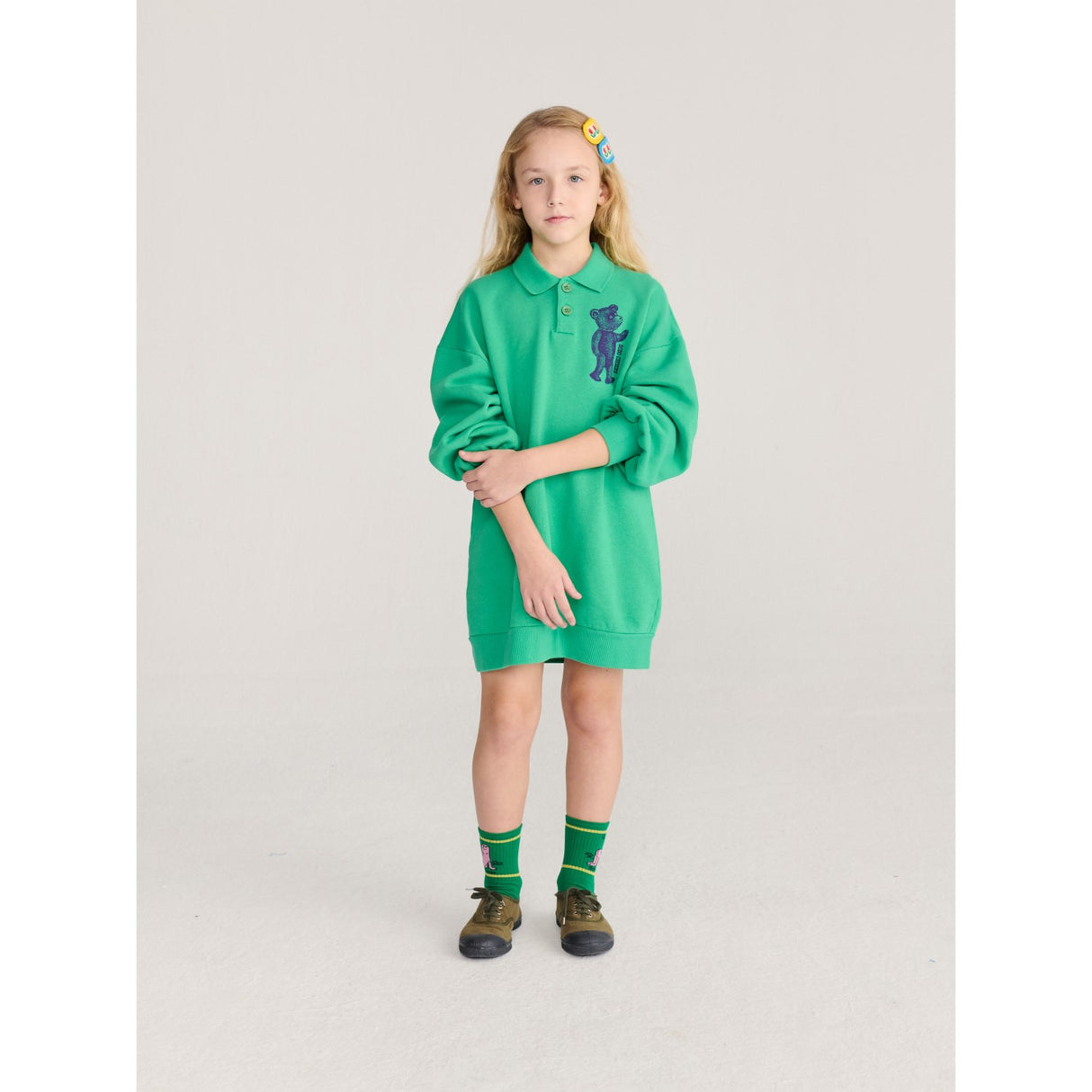 Bobo Choses Green Long Puff Kort Strømper