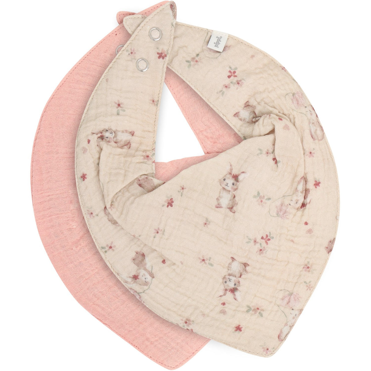 Pippi Rose Tan Savlesmæk Muslin M/ Aop (2-Pack)