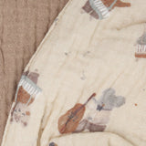 Pippi Mocha Meringue Savlesmæk Muslin M/ Aop (2-Pack)