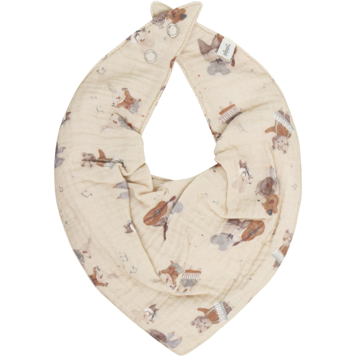 Pippi Mocha Meringue Savlesmæk Muslin M/ Aop (2-Pack)