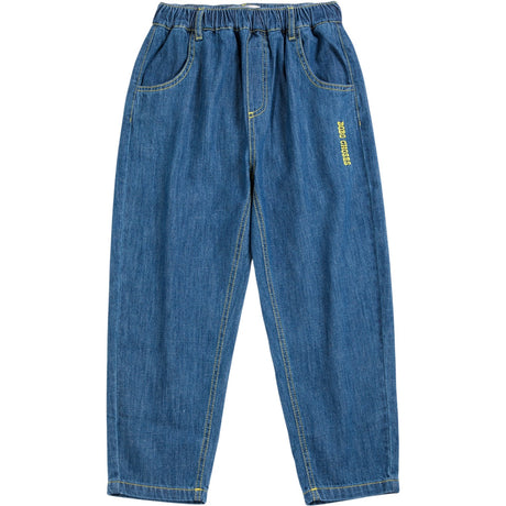 Bobo Choses Midnight Blue Taxi Saurus Tag Denim Bukser