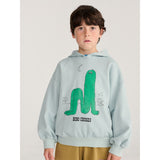 Bobo Choses Light Blue Long Puff Hættetrøje