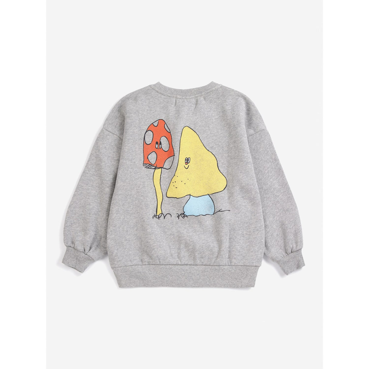Bobo Choses Light Heather Grey Mush Monster Duo Sweatshirt