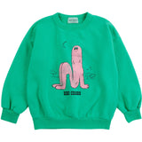Bobo Choses Green Long Puff Sweatshirt