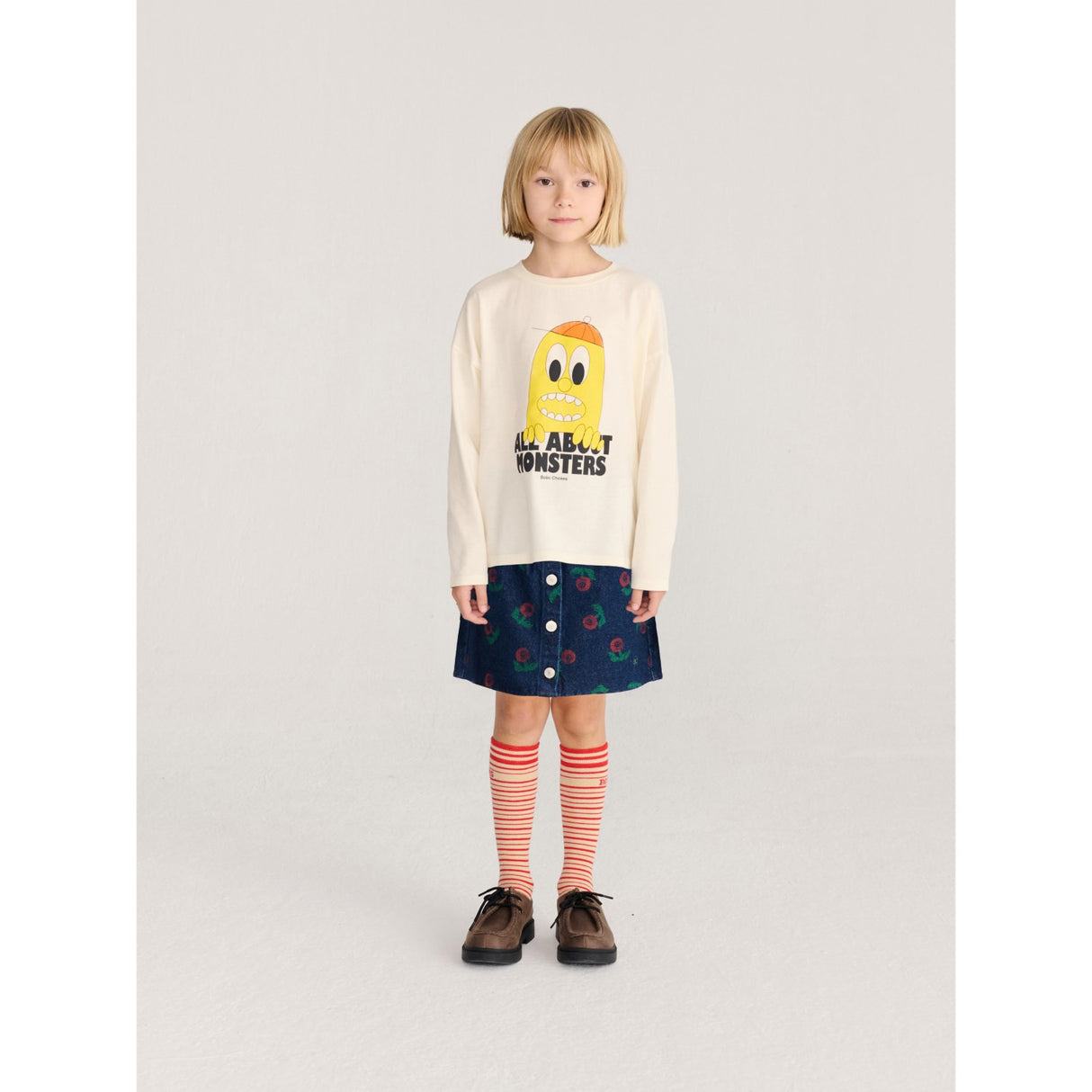 Bobo Choses Offwhite Bigtooth Lemon LS T-Shirt