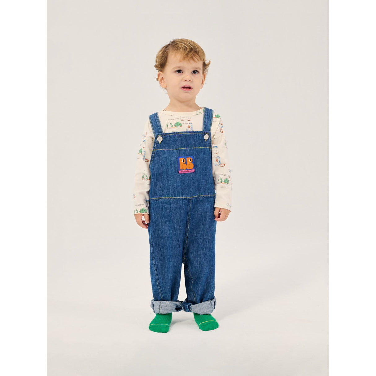 Bobo Choses Midnight Blue Booo Bo Choses Tag Denim Overall