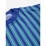 Bobo Choses Blue Booo Bo Choses Tag Stripes Sweatshirt