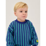 Bobo Choses Blue Booo Bo Choses Tag Stripes Sweatshirt