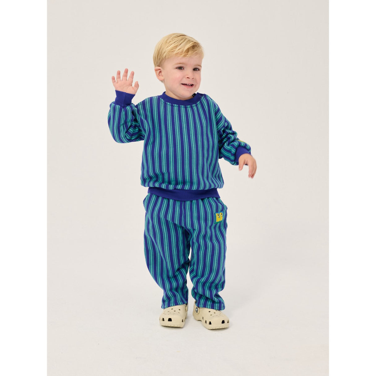 Bobo Choses Blue Booo Bo Choses Tag Stripes Sweatshirt