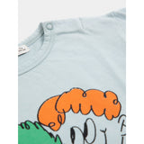 Bobo Choses Light Blue Hug Hairy Monster LS T-Shirt
