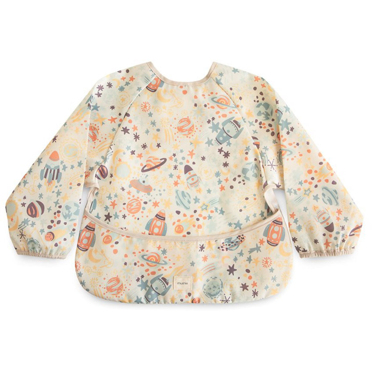 Mushie Space Mushie Long Sleeve Hagesmæk - Space