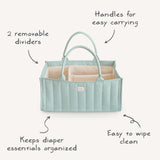 Mushie Roman Green Mushie Diaper Caddy - Roman Green