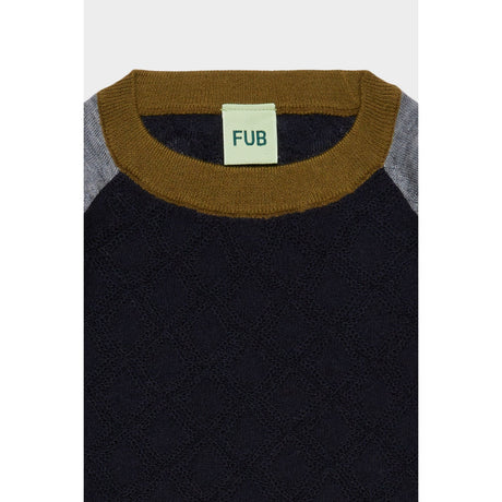 FUB Dark Navy Colour Block Crew