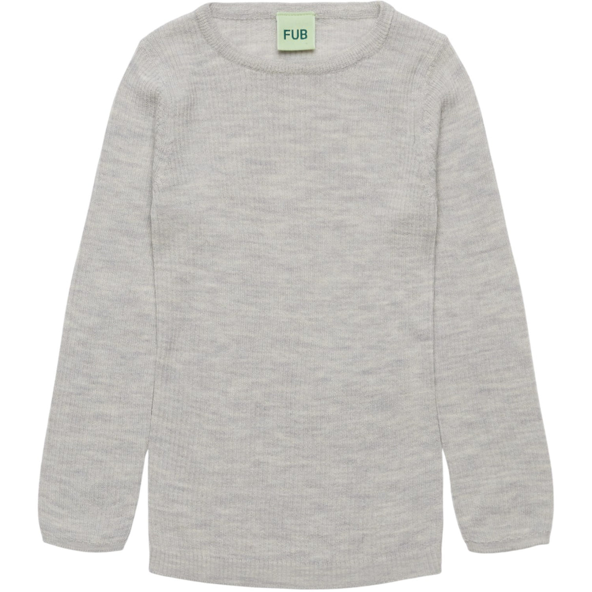FUB Light Grey Melange Rib Bluse