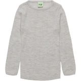 FUB Light Grey Melange Rib Bluse