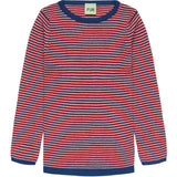 FUB Ecru/Classic Red/Deep Indigo Rib Bluse