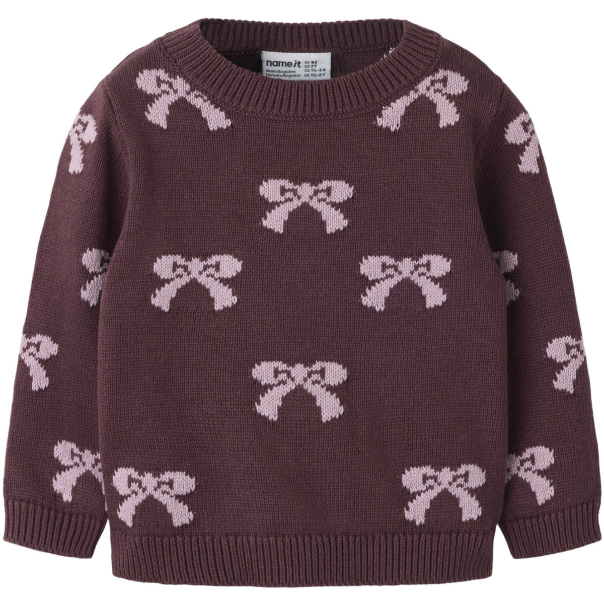 Name It Catawba Grape Mauve Shadows Bow Nmfrekka Ls Strik