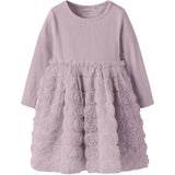 Name It Mauve Shadows Nmfsykia Tyl Ls Kjole