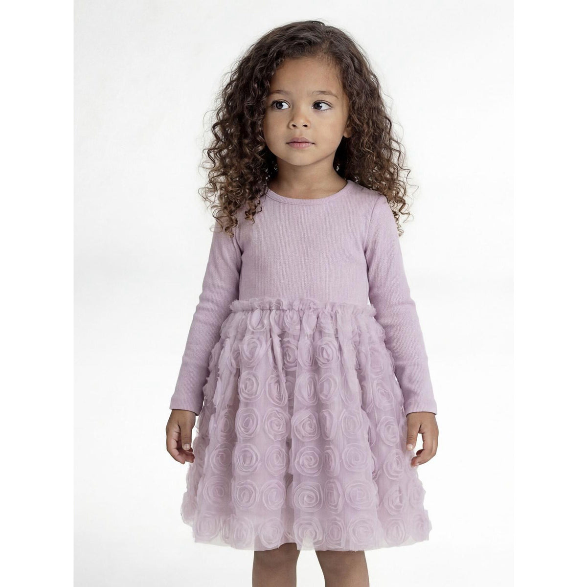 Name It Mauve Shadows Nmfsykia Tyl Ls Kjole