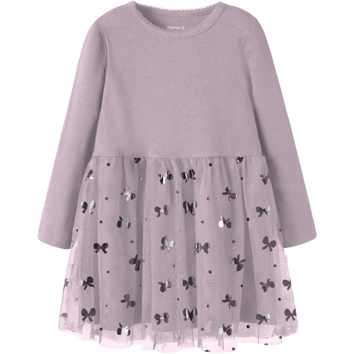 Name It Mauve Shadows Nmfrosally Ls Kjole