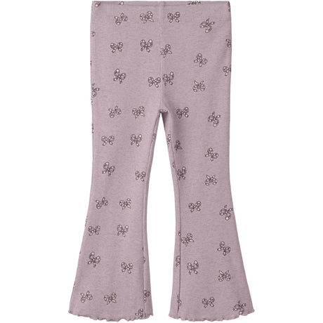 Name It Mauve Shadows Nmfrulies Flared Leggings