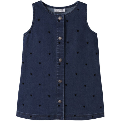 Name It Dark Blue Denim Nmfclara Sl Dnm Kjole 4780-Qk