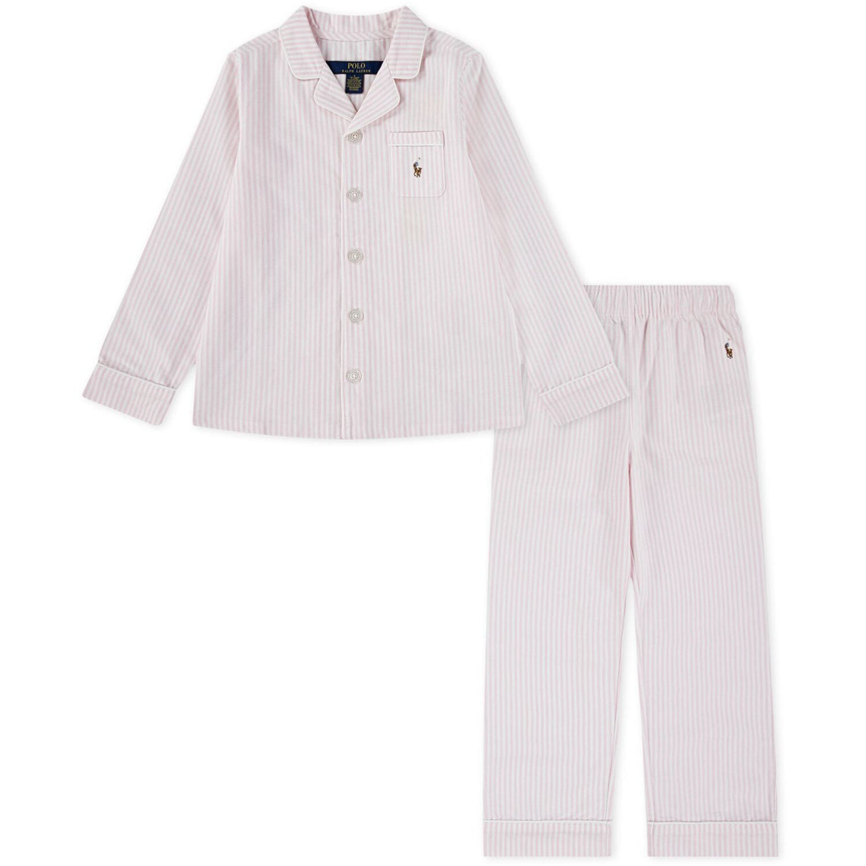 Polo Ralph Lauren Bath Pink/White Striped Oxford Oxford Bd Pant Sleep Sæt C