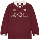 Les Deux Kids Chocolate Truffle Red Waffle Ls Football Jersey Kids