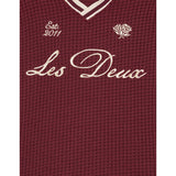 Les Deux Kids Chocolate Truffle Red Waffle Ls Football Jersey Kids