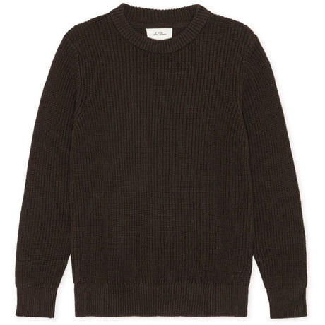 Les Deux Kids Molé Brown Rib Crewneck Strik Kids