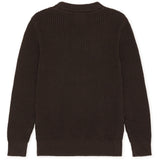 Les Deux Kids Molé Brown Rib Crewneck Strik Kids